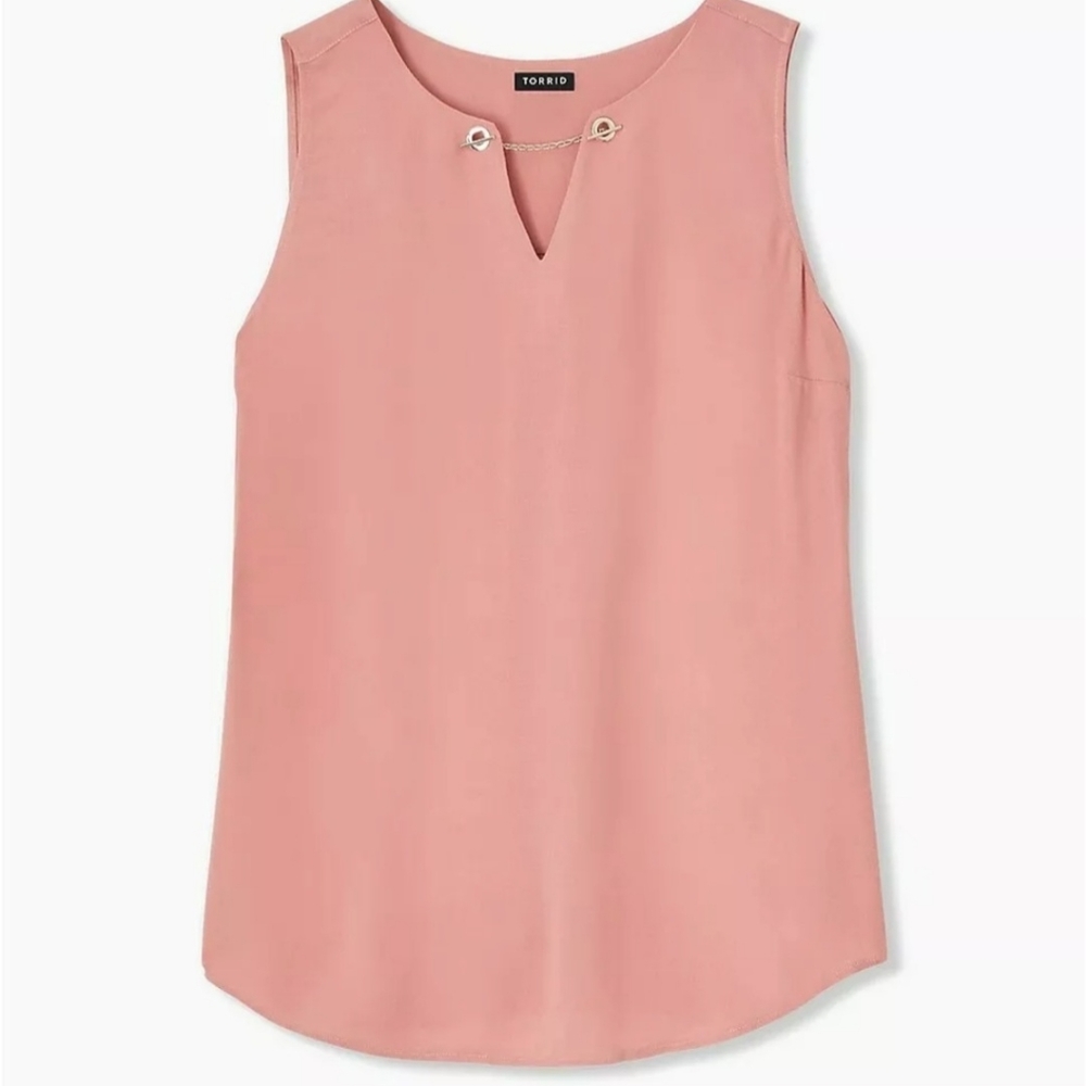 Torrid 00 Dusty Crepe Chain Tank